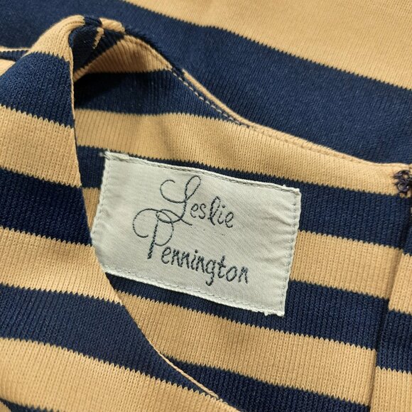 Vtg 60s fitted zipper back top - Leslie Pennington brand - Picture 7 of 9